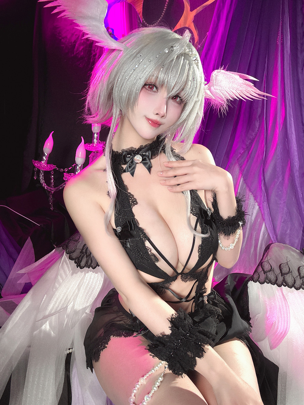 rioko凉凉子 - 碧蓝航线 珍珠号 魔堡中的堕天使[Cosplay]